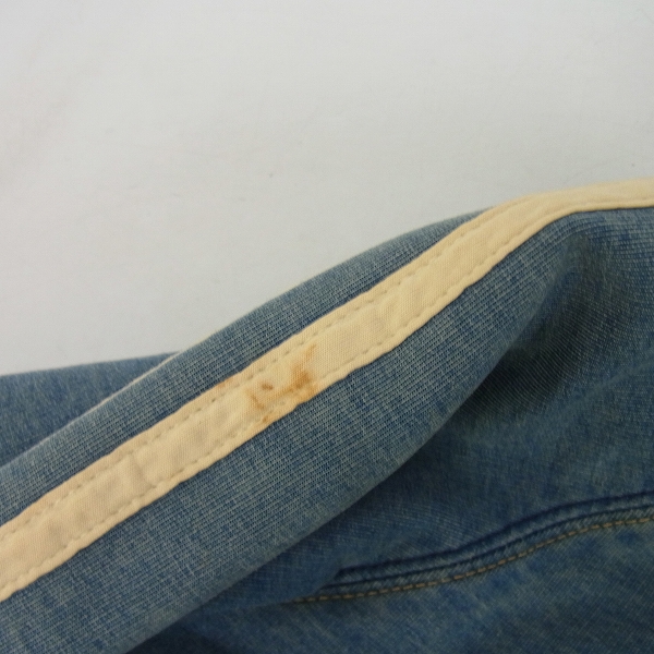 実際に弊社で買取させて頂いたBURBERRY BLUE LABEL/バーバリーブルーレーベル インディゴ アームライン スウェットパーカー 38の画像 6枚目