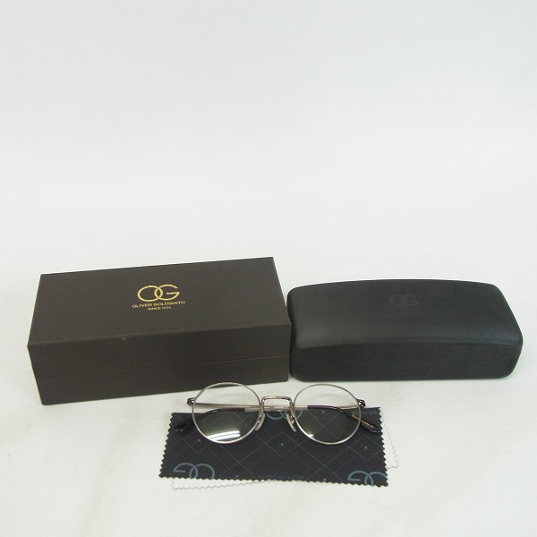 実際に弊社で買取させて頂いたOLIVER GOLDSMITH/オリバーゴールドスミス 眼鏡/メガネフレーム CHARLES 47 Antique Silverの画像 7枚目