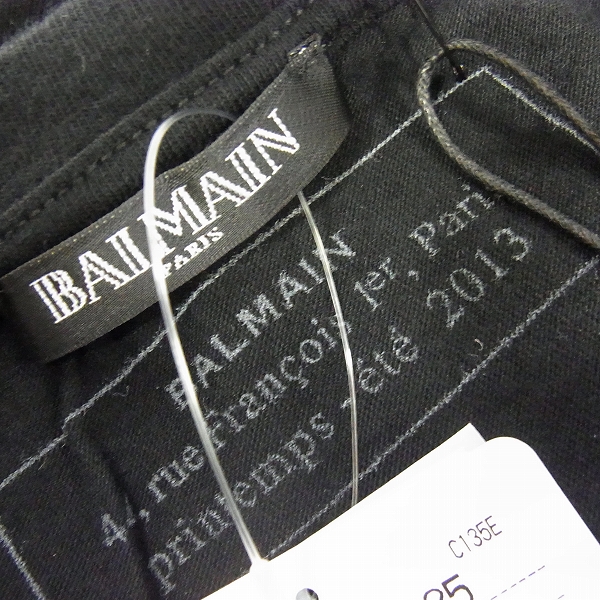 実際に弊社で買取させて頂いた【未使用】BALMAIN/バルマン ユーズド/ダメージ加工 3パック Tシャツ/Sの画像 2枚目