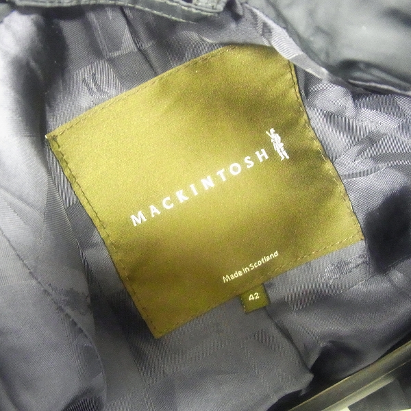 実際に弊社で買取させて頂いたMACINTOSH/マッキントッシュ ステンカラーコート ネイビー/42の画像 3枚目