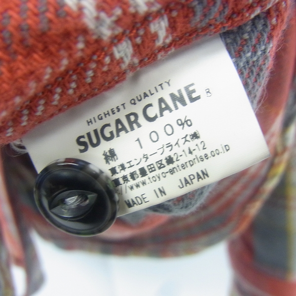 実際に弊社で買取させて頂いたSUGAR CANE/シュガーケーン チェック 長袖 シャツ SC25554/Mの画像 3枚目