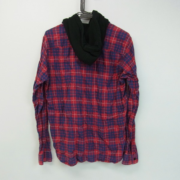 実際に弊社で買取させて頂いたuniform experment/ユニフォームエクスペリメント フード付き ネルシャツ UE160048/2の画像 1枚目