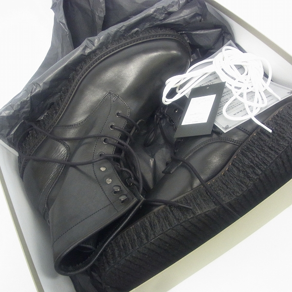 実際に弊社で買取させて頂いたMoonage Devilment×nil admirari/ムーンエイジデビルメント×ニルアドミラリ レザーレースアップブーツ /MFW-0067/40の画像 6枚目