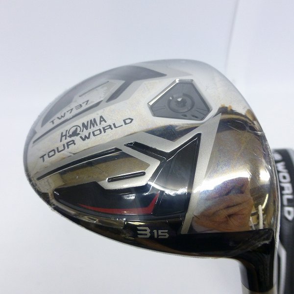 実際に弊社で買取させて頂いた★【未使用】HONMA/本間ゴルフ フェアウェイウッド TW737 3W/15° EXC65 SRフレックス ツアーワールド