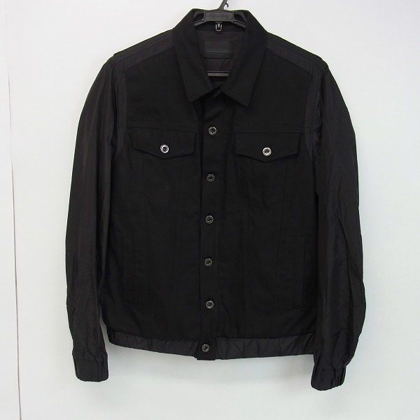 実際に弊社で買取させて頂いたDIESEL BLACK GOLD/ディーゼル ブラックゴールド ナイロン/コットン 素材切替ジャケット /50