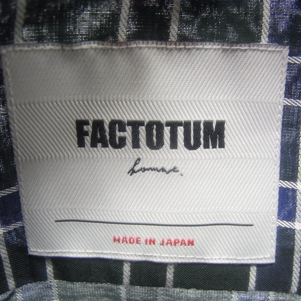 実際に弊社で買取させて頂いたFACTOTUM/ファクトタム チェックシャツ/ネルシャツ /46の画像 2枚目
