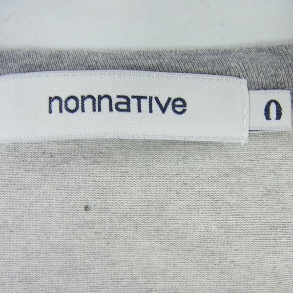 実際に弊社で買取させて頂いたNONNATIVE/ノンネイティブ 胸ポケット無地Tシャツ/カットソー/グレー/0/2点セットの画像 2枚目