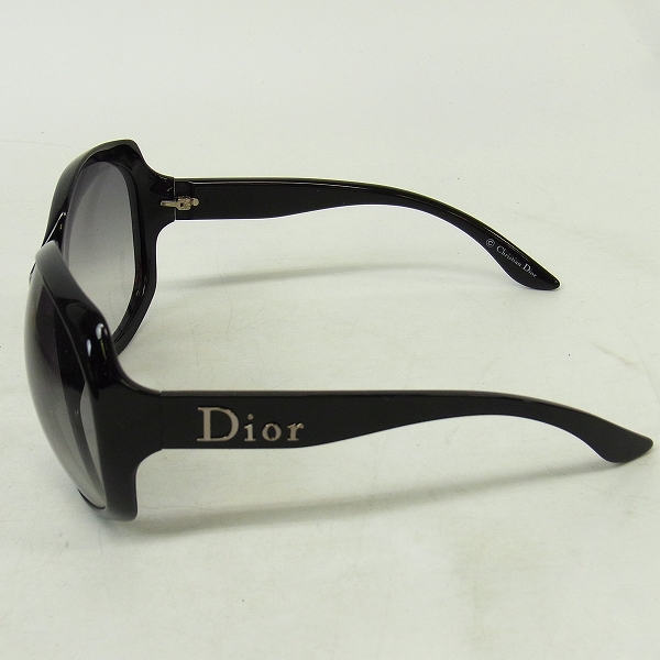 実際に弊社で買取させて頂いたChristian Dior/クリスチャンディオール サングラス プラスチック ダークグレー×黒 584LFの画像 2枚目