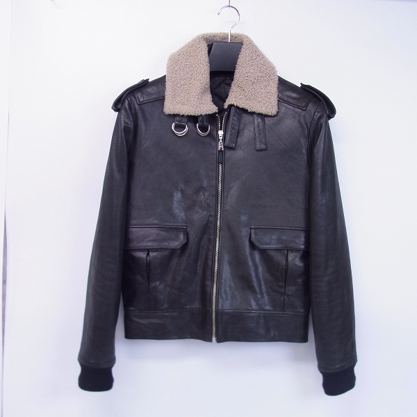 実際に弊社で買取させて頂いたKRIS VAN ASSCHE/クリスヴァンアッシュ CHEVRE ゴート 衿ボア ジャケット/50