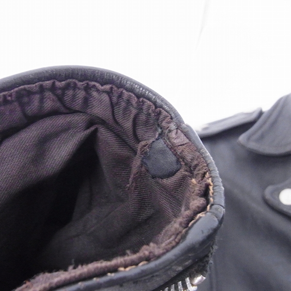 実際に弊社で買取させて頂いたSchottBros/ショットブロス PERFECTO 60年代 サボテンタグ ヴィンテージ ライダース/38の画像 6枚目