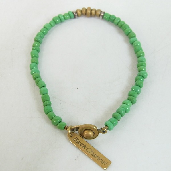実際に弊社で買取させて頂いたBack Channel/バックチャンネル ブランドロゴタグ付き ビーズブレスレット 2点セットの画像 2枚目