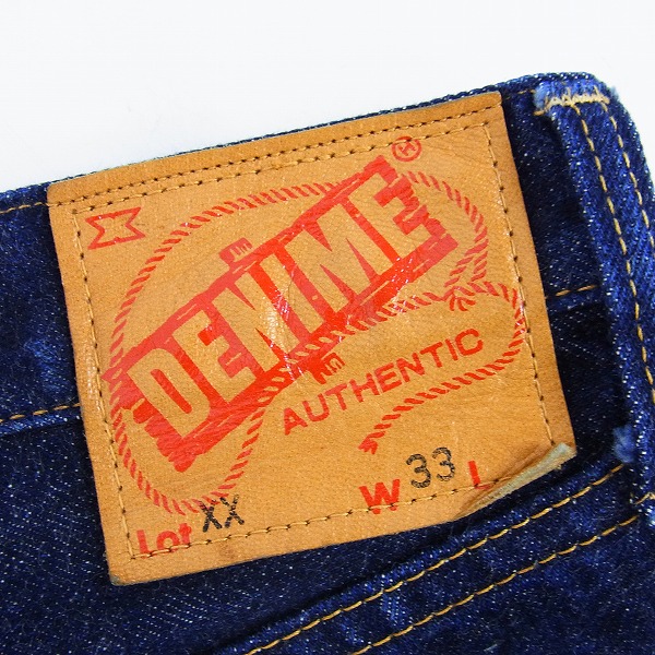 実際に弊社で買取させて頂いたDENIME/ドゥニーム XX ワンウォッシュ 14オンス セルビッチデニム/33の画像 3枚目