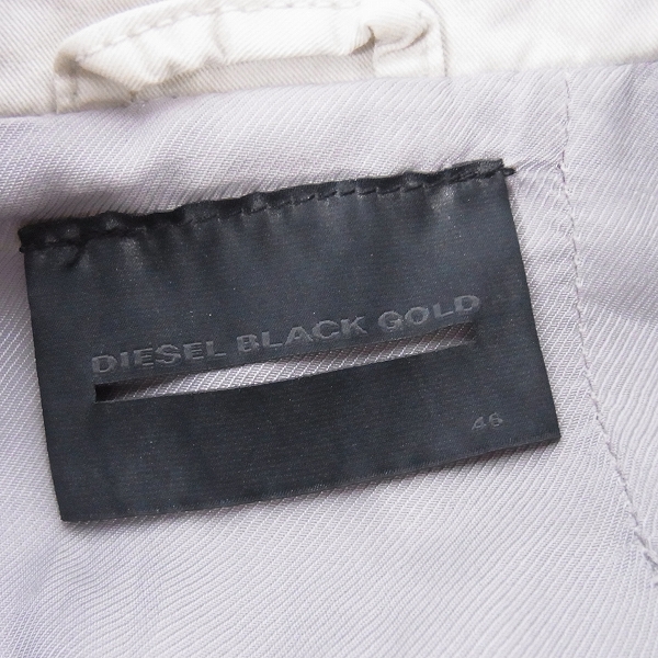 実際に弊社で買取させて頂いたDIESEL BLACK GOLD/ディーゼル ブラック ゴールド コットン Pコート ベージュ/46の画像 2枚目