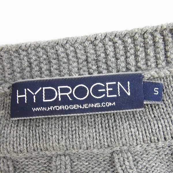 実際に弊社で買取させて頂いたHYDROGEN/ハイドロゲン Vネック ケーブルニット /Sの画像 2枚目