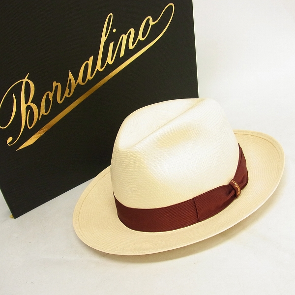 実際に弊社で買取させて頂いたBorsalino/ボルサリーノ イタリア製 EXファイン本パナマ中折れハット 140339/57