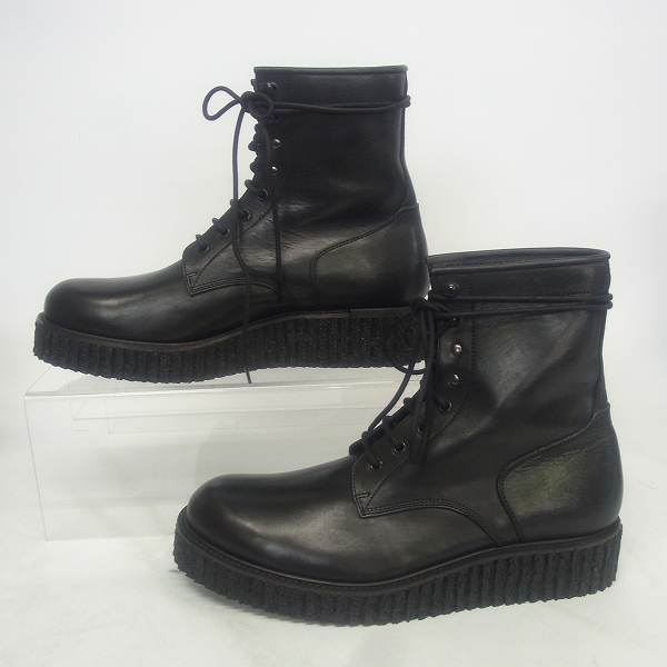 実際に弊社で買取させて頂いたMoonage Devilment×nil admirari/ムーンエイジデビルメント×ニルアドミラリ レザーレースアップブーツ /MFW-0067/40の画像 3枚目