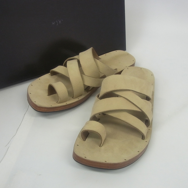 実際に弊社で買取させて頂いたwjk/ダブルジェイケイ LEATHER SANDAL sheep leather レザーサンダル 8042 sl02t-25/42