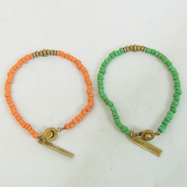 実際に弊社で買取させて頂いたBack Channel/バックチャンネル ブランドロゴタグ付き ビーズブレスレット 2点セット