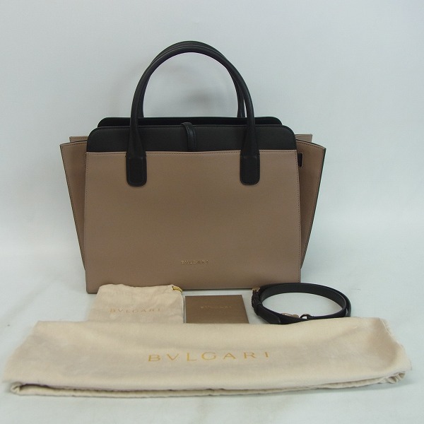 実際に弊社で買取させて頂いたBVLGARI/ブルガリ ブルガリ･ブルガリ アルバ 2Way レザー ハンドバッグ/ショルダーバッグの画像 6枚目