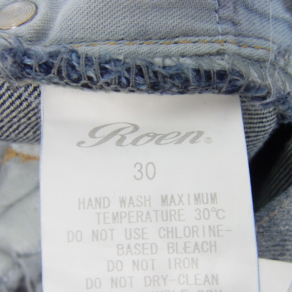 実際に弊社で買取させて頂いたroen jeans/ロエンジーンズ ワッペン/コーティング加工 デニムパンツ 30の画像 3枚目