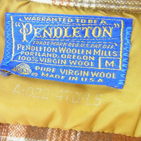 実際に弊社で買取させて頂いたPENDLETON/ペンドルトン チェックウールボタンシャツ/ネルシャツ/Ｍ/2点セットの画像 2枚目