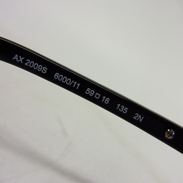実際に弊社で買取させて頂いたARMANI EXCHANGE/アルマーニエクスチェンジ サングラス AX2009S/6000/11 黒の画像 4枚目