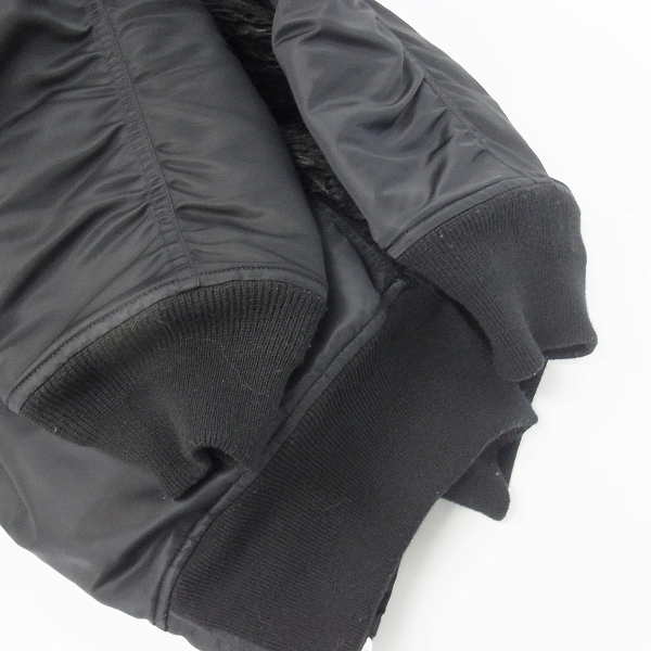 実際に弊社で買取させて頂いたJOHN LAWRENCE SULLIVAN/ジョンローレンスサリバン FUR BACK BOMBER JACKET /48の画像 5枚目