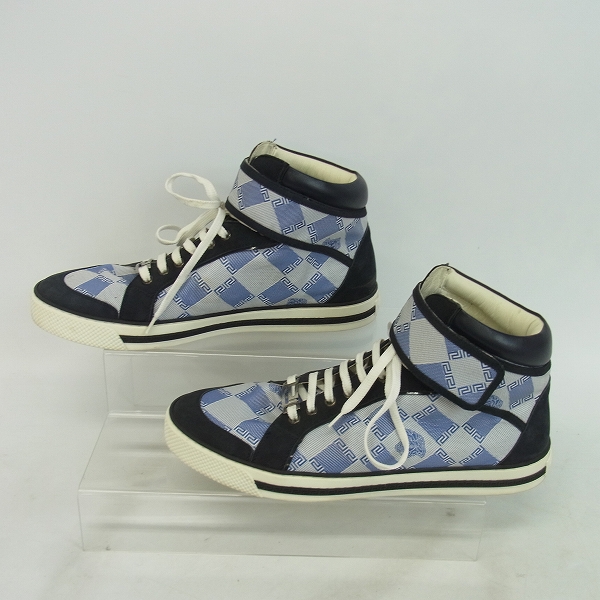 実際に弊社で買取させて頂いたVERSACE/ヴェルサーチ Jacquard High Top Hi Top Nubuck メデューサ ハイカットスニーカー DSU4608/42の画像 3枚目