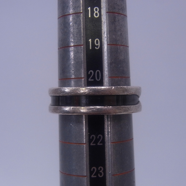 実際に弊社で買取させて頂いたBVLGARI/ブルガリ SAVE THE CHILDREN ブラックセラミック×SV925 リング 21号の画像 5枚目