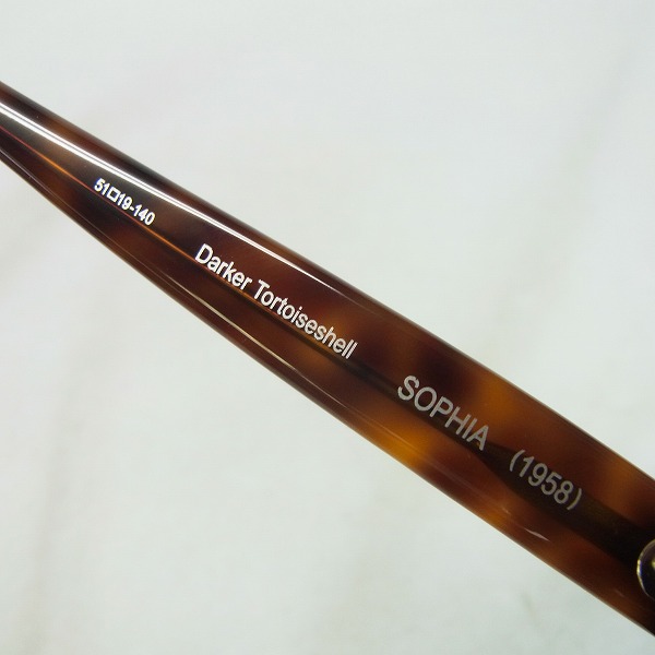 実際に弊社で買取させて頂いたOLIVER GOLDSMITH/オリバーゴールドスミス サングラス SOPHIA 1958 Darker tortoiseshell の画像 3枚目