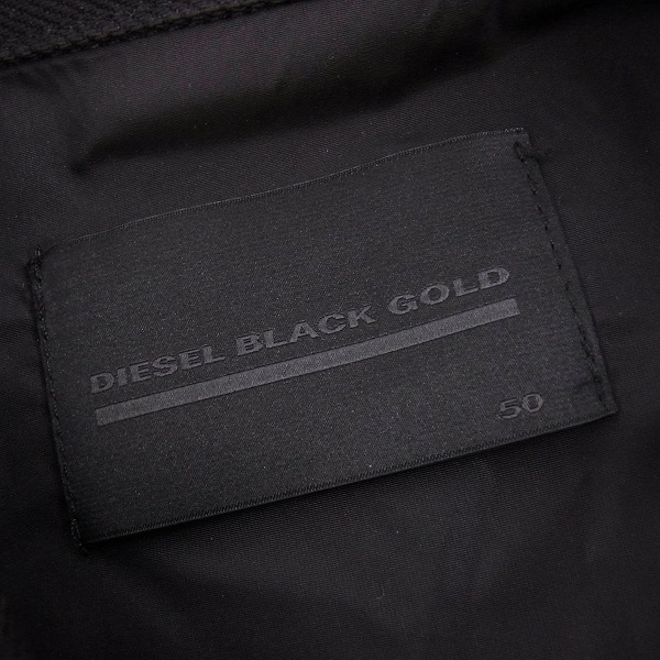 実際に弊社で買取させて頂いたDIESEL BLACK GOLD/ディーゼル ブラックゴールド ナイロン/コットン 素材切替ジャケット /50の画像 2枚目