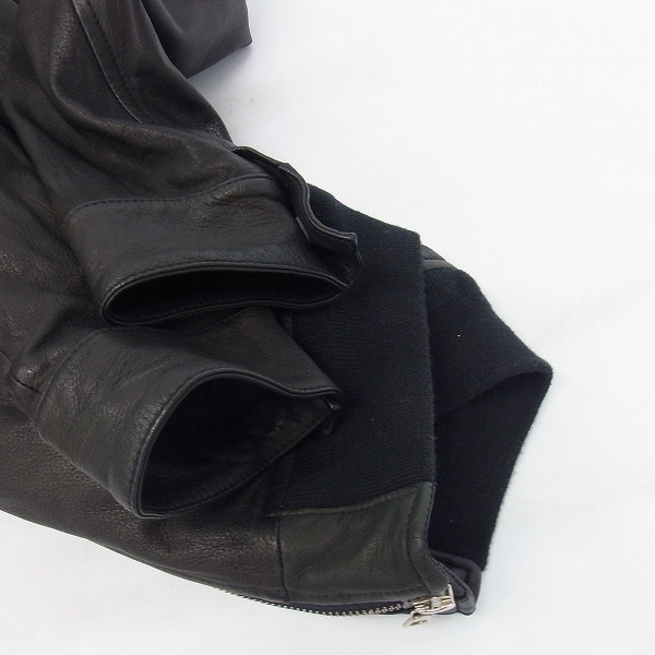 実際に弊社で買取させて頂いたThe Viridi-anne/ザヴィリジアン ディアスキン レザージャケット/48の画像 5枚目