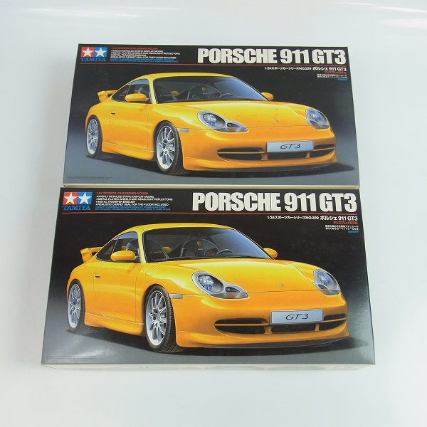 実際に弊社で買取させて頂いた【未組立】TAMIYA/タミヤ 1/24 ポルシェ911 GT3 2点セット