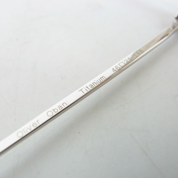 実際に弊社で買取させて頂いたOLIVER GOLDSMITH/オリバーゴールドスミス 眼鏡/メガネフレーム Oliver Oban Silver/BKの画像 3枚目