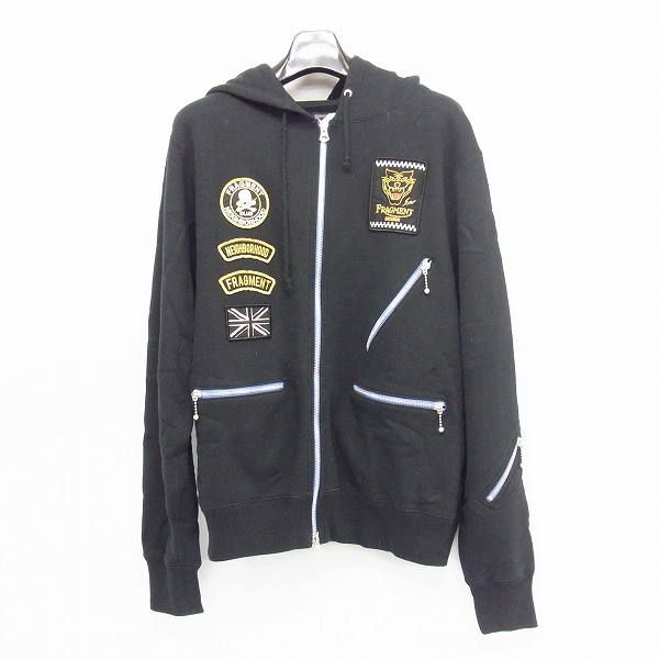 実際に弊社で買取させて頂いたNEIGHBORHOOD/ネイバーフッド×FRAGMENT DESIGN/フラグメントデザイン 09AW "CLIB/C-HOODED.LS" スウェットジップ パーカー