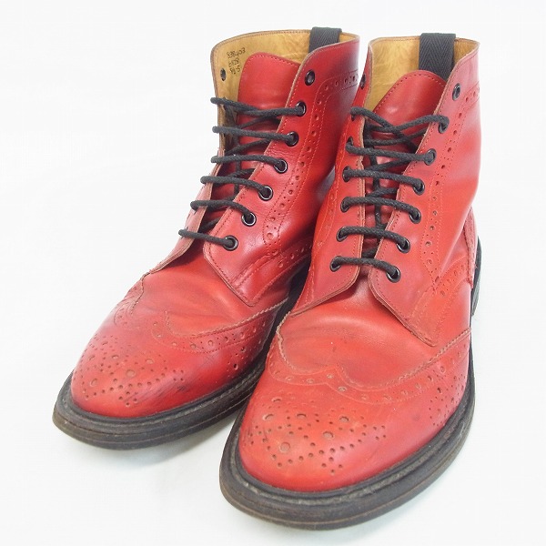 実際に弊社で買取させて頂いたTricker's/トリッカーズ ST JAMES カントリーブーツ 6828 レッド/8.5