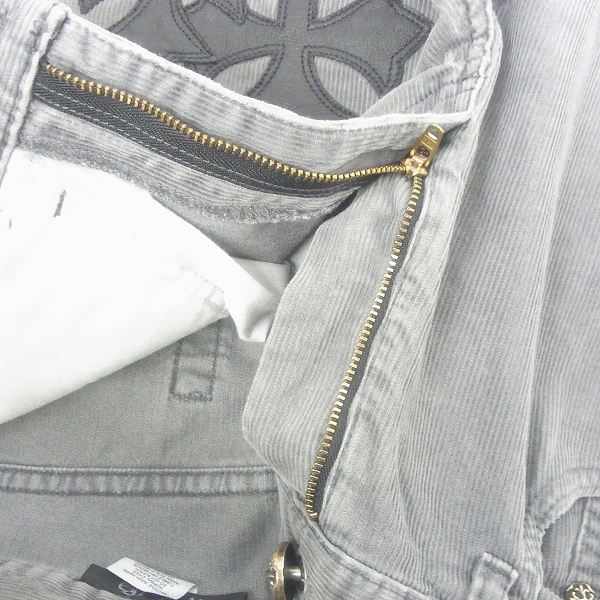 実際に弊社で買取させて頂いたA＆G×LEVIS/エーアンドジー×リーバイス 505 クロスパッチ/クロスボタン コーデュロイパンツ Size：31の画像 4枚目