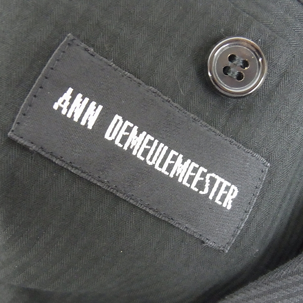 実際に弊社で買取させて頂いたANN DEMEULEMEESTER/アンドゥムルメステール 2Bストライプ テーラードジャケット Sの画像 4枚目