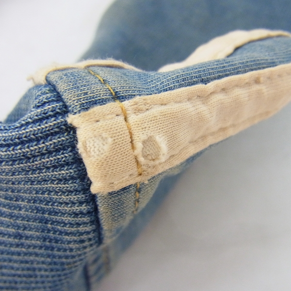 実際に弊社で買取させて頂いたBURBERRY BLUE LABEL/バーバリーブルーレーベル インディゴ アームライン スウェットパーカー 38の画像 7枚目