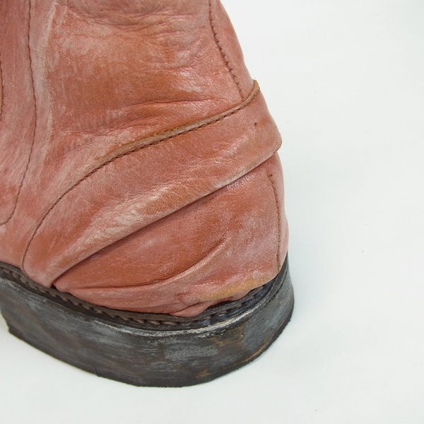 実際に弊社で買取させて頂いたHIROMU TAKAHARA/ヒロムタカハラ カバードブーツ ドレープ 41の画像 7枚目