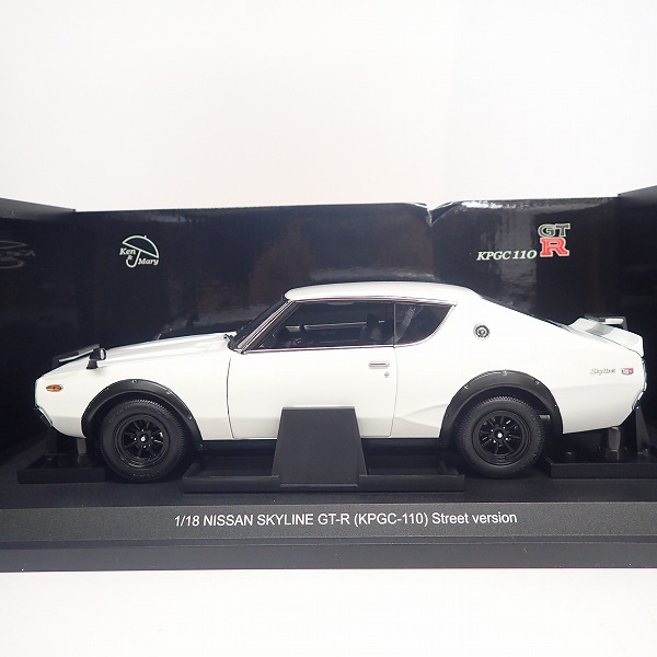 実際に弊社で買取させて頂いたKYOSHO/京商 1/18 日産 スカイライン 2000GT-R(KPGC110) ワイドホイール ホワイト 08253Wの画像 1枚目