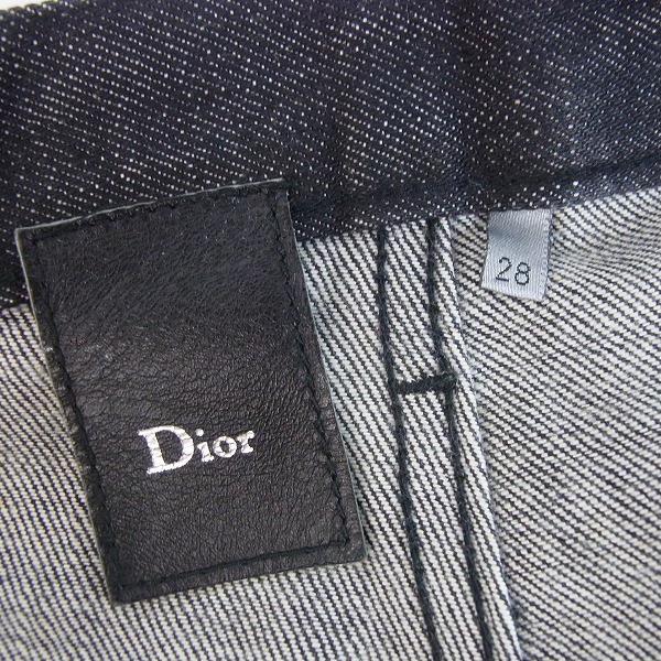 実際に弊社で買取させて頂いたDIOR HOMME/ディオールオム ブラックデニムパンツ/ストレート 5EH1011596/28の画像 3枚目