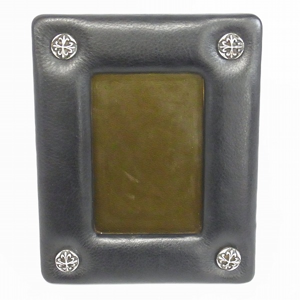 実際に弊社で買取させて頂いたA＆G/エーアンドジー 4クロスボタン オールレザー 写真立て/フォトフレーム