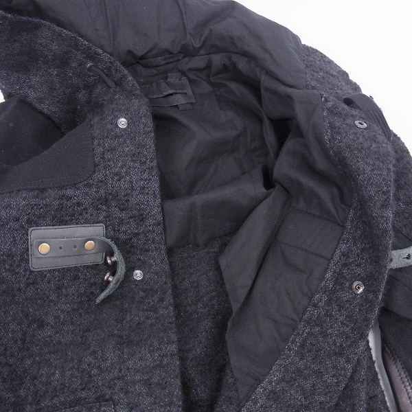 実際に弊社で買取させて頂いたDIESEL BLACK GOLD/ディーゼル ブラック ゴールド レザーエルボーパッチ フーデッドコート/Sの画像 6枚目