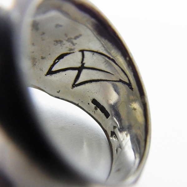 実際に弊社で買取させて頂いたCRAZY PIG/クレイジーピッグ ラージエビルスカルリング 16号の画像 4枚目