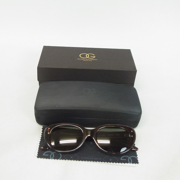 実際に弊社で買取させて頂いたOLIVER GOLDSMITH/オリバーゴールドスミス サングラス SOPHIA 1958 Darker tortoiseshell の画像 6枚目