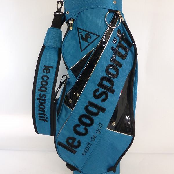 実際に弊社で買取させて頂いた★le coq sportif/ル・コック 軽量キャディバッグ QQ1233 9型(47インチ対応) 2016年モデル ブルーの画像 7枚目