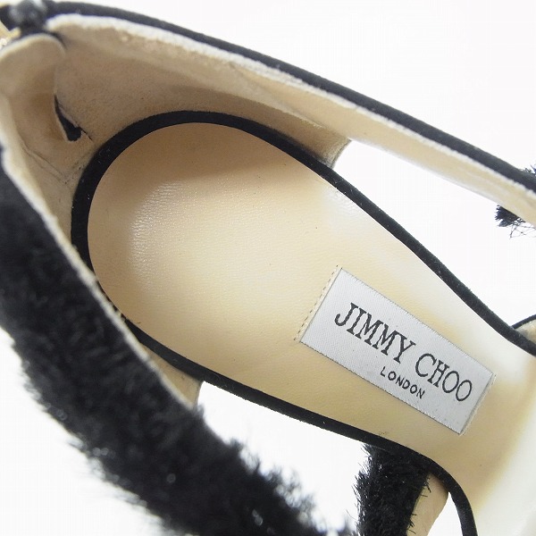 実際に弊社で買取させて頂いたJIMMY CHOO/ジミーチュウ KIKI100 スエード パンプス/サンダル 37.5の画像 4枚目