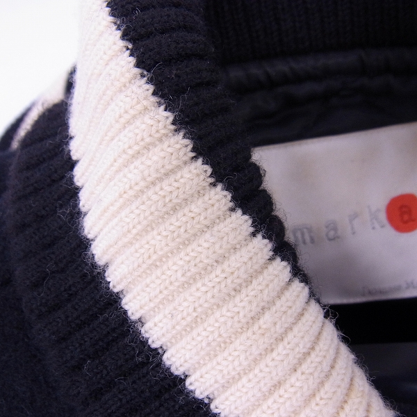 実際に弊社で買取させて頂いたmarka/マーカ アワードジャケット 袖革スタジャン/1の画像 6枚目