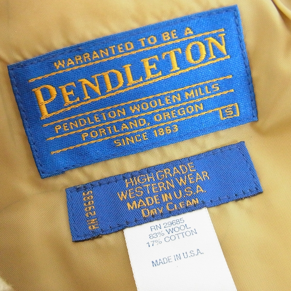 実際に弊社で買取させて頂いたPENDLETON/ペンドルトン ジップアップ ネイティブ柄 コート/Sの画像 2枚目